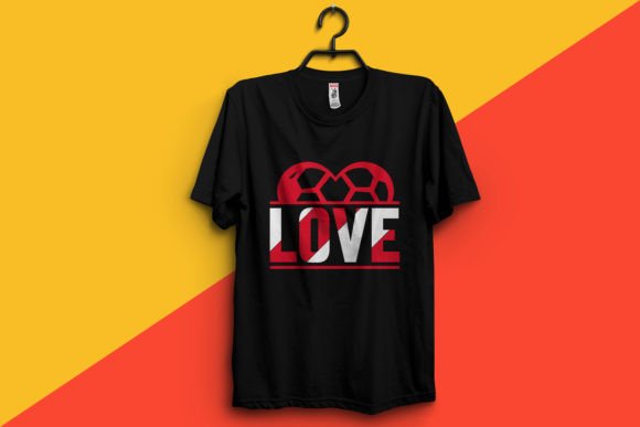 About Love Soccer T-Shirt Design Vector Graphics & Print Templates