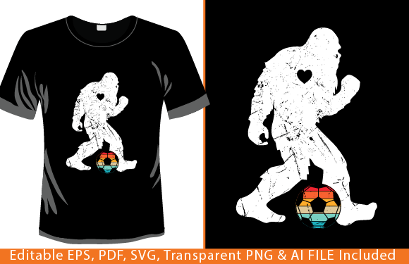Bigfoot Playing Soccer Funny T-Shirt Graphics Review