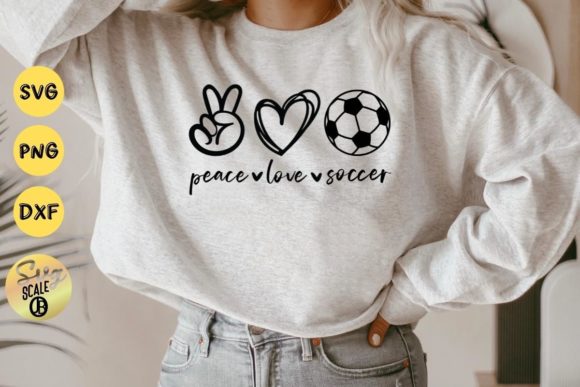 Peace Love Soccer Graphics for T-Shirt Designs