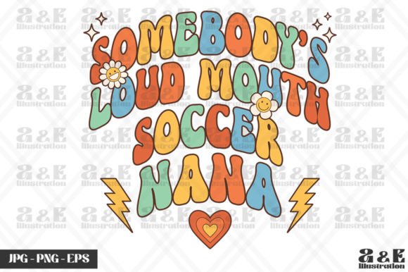 Retro Loudmouth Soccer Mama Graphics for T-Shirt Designs