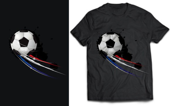 Soccer Ball Flag Graphics for T-Shirt Designs