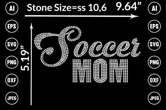 Soccer Mom Rhinestone Design: Graphics for T-Shirt Designs