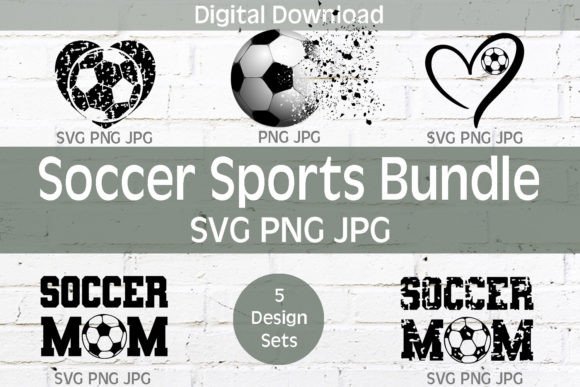Soccer Sports Bundle SVG PNG JPG: Graphics & T-Shirt Designs
