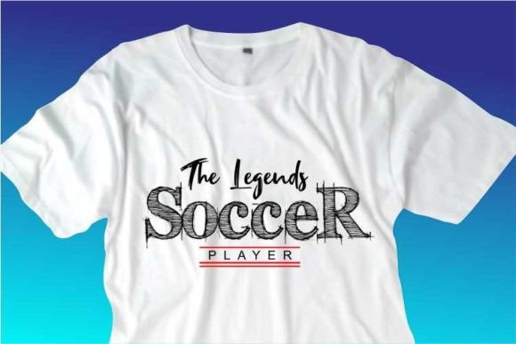 The Legend Soccer Player Vector Typography Graphics